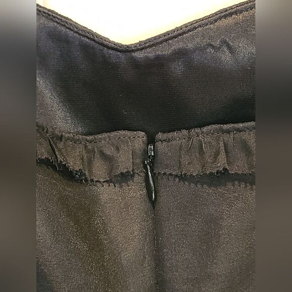 Betsey Johnson Collection Y2K Sweetheart neckline 100% Silk Ruffled Mini Dress 4 - Picture 9 of 14